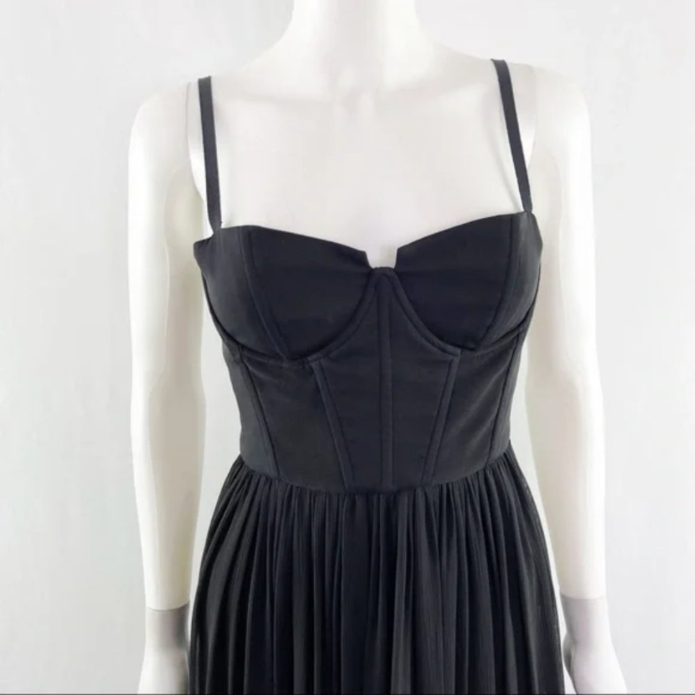 New Alice + Olivia Shakira bustier corset semisheer column gown maxi dress - Picture 8 of 15